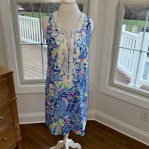 Lilly Pulitzer dress with front pockets and back zip
